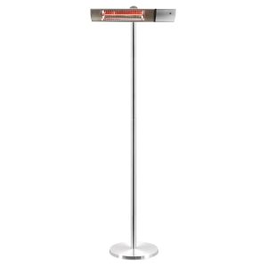 HORTUS Terrassevarmer gulvmodel GT 500/1000/1500W sølv inkl. fjernbetjening