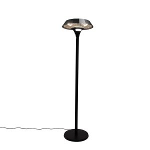 HORTUS Terrassevarmer gulvmodel UFO 800/1200/2000 W, HA, med fjernbetjening, sort