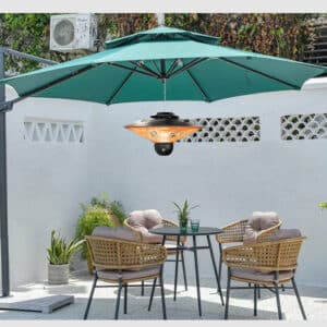 Terrassevarmer 3 varmeniveauer inkl. fjernbetjening